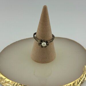 Vintage Metal Flower with Pearl